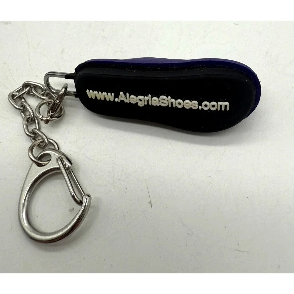 Alegria Shoes Purple Clog Keychain Rubber Shoe Promo Carabiner Clip Key Ring